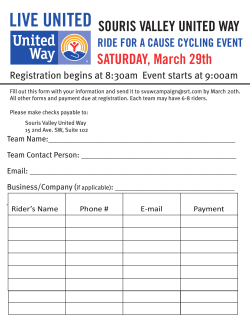 Cycling Team Roster - Souris Valley United Way