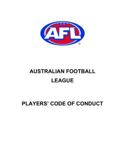 australian football league players` code of conduct