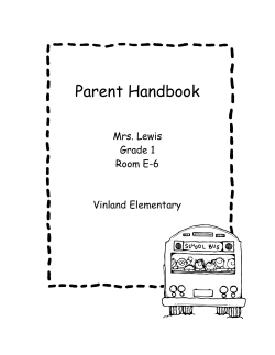Parent Handbook - Vinland Elementary