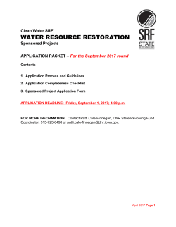 Sponsored Project Application