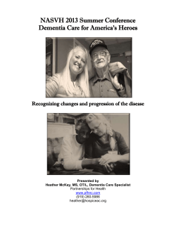 Dementia Care - Recognizing Changes