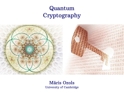 Quantum Cryptography