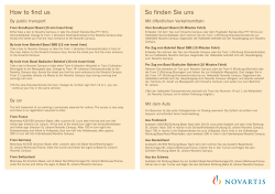 How to find us So finden Sie uns