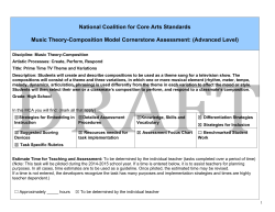 National Coalition for Core Arts Standards Music Theory