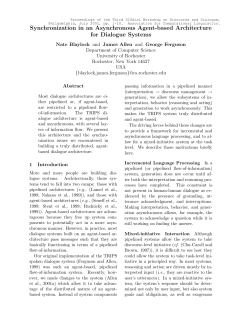 Synchronization in an Asynchronous Agent