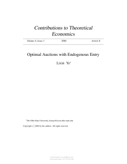 Optimal Auctions with Endogenous Entry