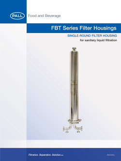 FBT Series Filter Housings: SINGLE