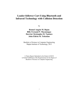 Leader-follower Cart Using Bluetooth and Infrared
