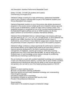 Job Description: Assistant Performance Basketball Coach Salary