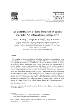An examination of herd behavior in equity markets