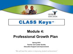 Module 4: Professional Growth Plan