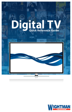 Digital TV Quick Reference Guide