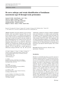 De novo subtype and strain identification of botulinum