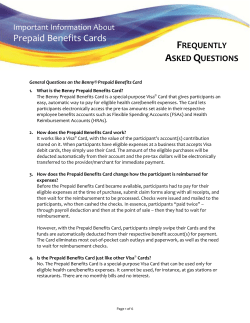 Prepaid Benefits Cards - rensco web portal for benefits