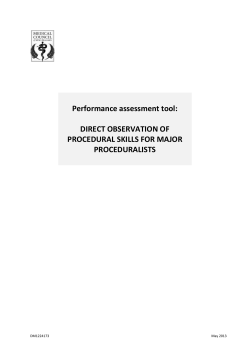 Performance Assessment Tool - DOPS or Mini Clinical Evaluation