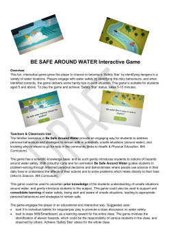 BE SAFE AROUND WATER Interactive Game