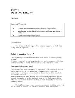 queuing theory - Business Management Courses