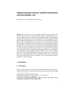 Optimal demand response: problem formulation - Netlab