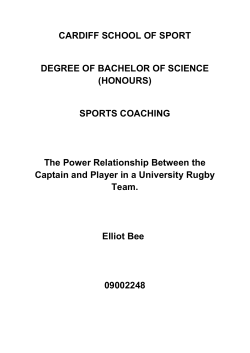 Power Sharing Relationship Between Captain and Player in a