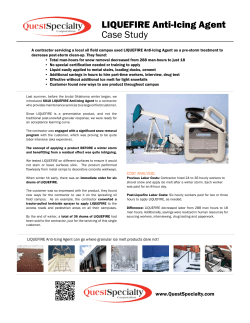 LIQUEFIRE Anti-Icing Agent Case Study