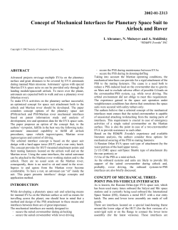 Concept of Mechanical Interfaces for Planetary Space Suit to Airlock