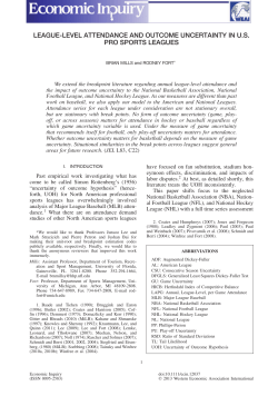 leaguelevel attendance and outcome uncertainty in us