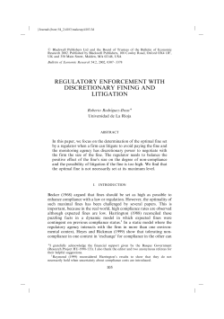 Regulatory Enforcement with Discretionary Fining and Litigation