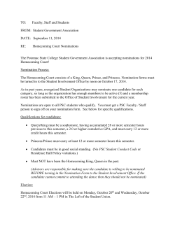 Homecoming Court Nomi - Potomac State College