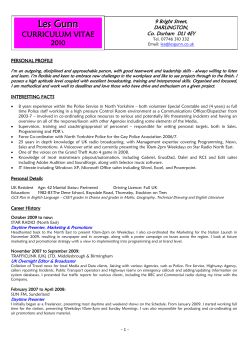 PERSONAL PROFILE I`m an outgoing, disciplined and
