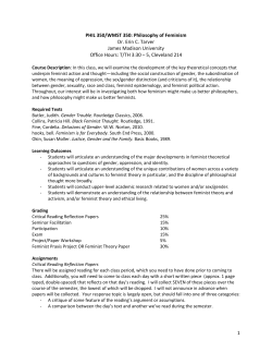 Philosophy of Feminism