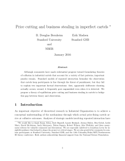 Price cutting and business stealing in imperfect
