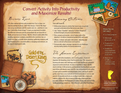 Convert Activity Into Productivity and Maximize Results!