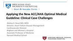 Applying the New ACC/AHA Optimal Medical Guideline: Clinical