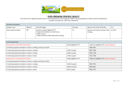 template for statement of pupil premium strategy * primary schools