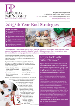 2015/16 Year End Strategies - Farquhar Partnership Limited