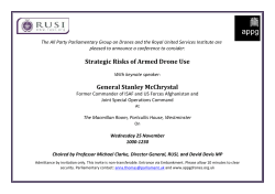 Strategic Risks of Armed Drone Use General Stanley McChrystal