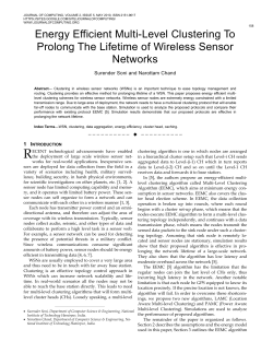 Energy Efficient Multi-Level Clustering To Prolong The Lifetime of