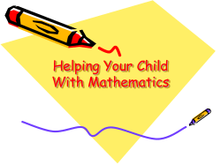 Helping your child with maths