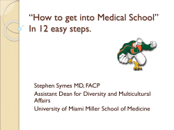 How to get into Medical School