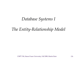 The Entity-Relationship Model