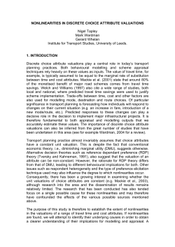 Nonlinearities in Discrete Choice Attribute Valuations