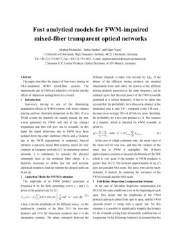 Fast analytical models for FWM-impaired mixed
