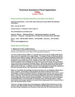 Technical Assistance Panel Application FINAL