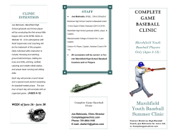 Marshfield Youth Baseball Summer Clinic