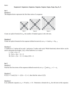 Sequences Capstone - Math with Mr. Peralta