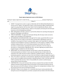 Buyers Agency Agreement for Foreclosures PDF