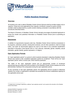 Public Random Drawings - Westlake Charter School
