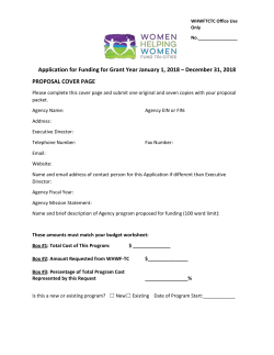 2017 WHWFTC Grant Application - Women Helping Women Fund