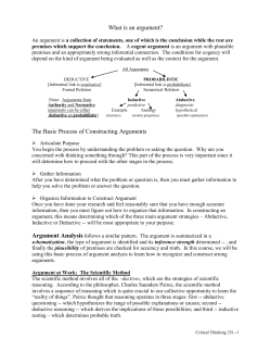 The Basic Process of Constructing Arguments