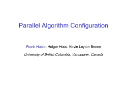Parallel Algorithm Configuration